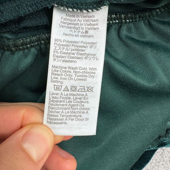 J.Crew Factory Velvet Sleeveless Tiered Midi Dress Women 8 Green Ruffle Neck NWT - Picture 7 of 15